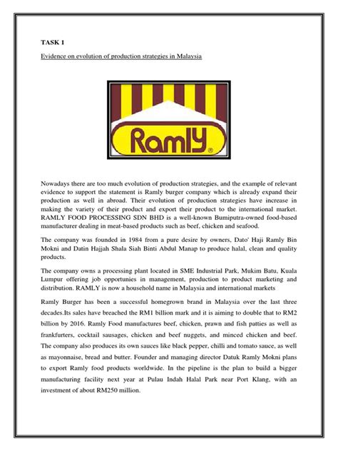 Ramly Burger | PDF | Foods | Business