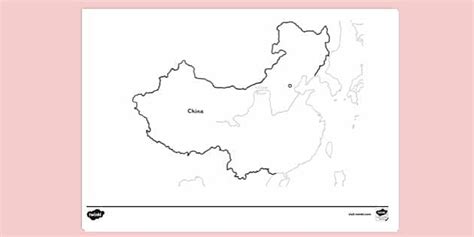 FREE! - Great Wall of China Map Colouring Sheet | Colouring Sheets