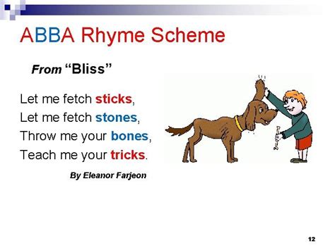 Playful Rhyme Scheme in ABBA Style