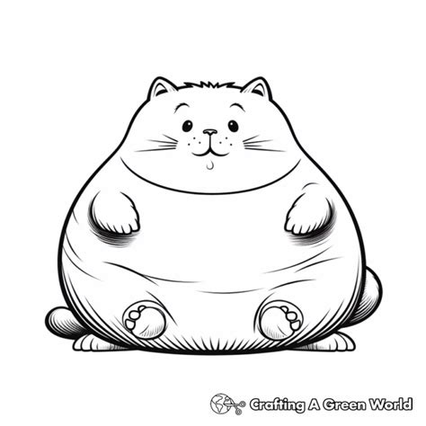 Fat Cat Coloring Pages - Free & Printable!