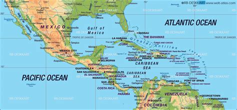 Map of Central America • Mapsof.net