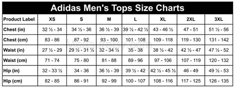 Adidas Clothing Size Charts (Men, Women, Kids)