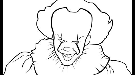 Penny Wise Outline ~ Pennywise Clown Clayton Drawing Drawings Draw ...