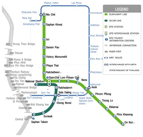 Bangkok Skytrain Route Map - Bangkok • mappery