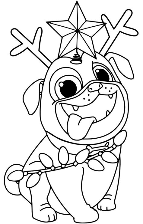 Free Printable Puppy Dog Pals Coloring Sheets Rolly | Puppy coloring ...