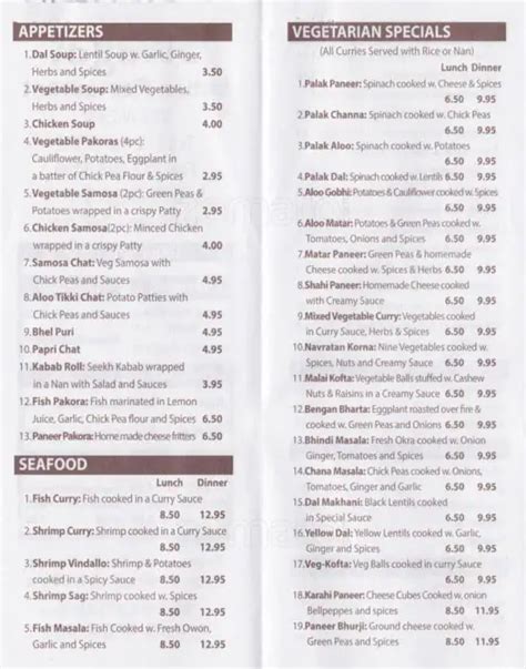 Swagat Indian Restaurant Menu, Menu for Swagat Indian Restaurant ...