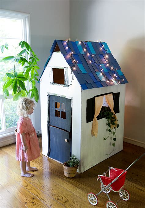 DIY Cardboard Playhouse from a Box - Say Yes