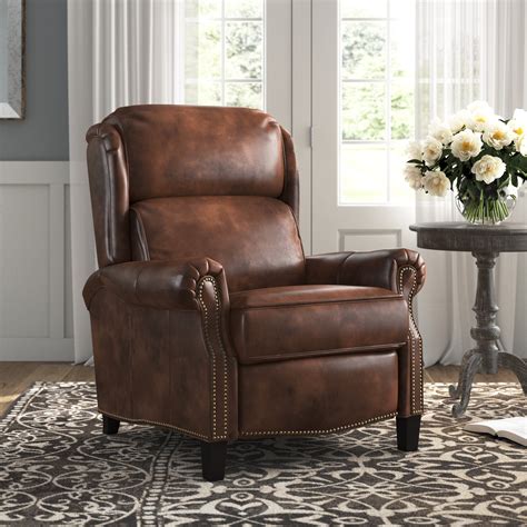 Lark Manor Foxton Leather Recliner & Reviews | Wayfair