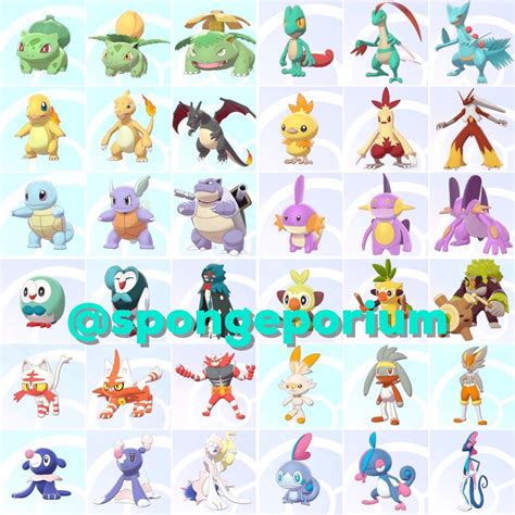 All Shiny Starter Pokemon