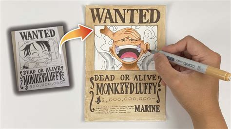 Luffy Wanted Poster Drawing