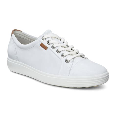 ECCO Women's Soft 7 Sneaker White Leather | Laurie's Shoes