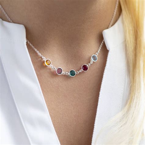 Family Birthstone Link Necklace By Joy by Corrine Smith | Family ...