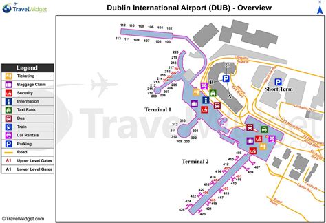 Dublin airport parking map - Dublin airport car park map (Ireland)