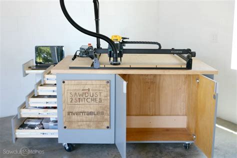 Workshop Table for X-Carve (Using OLD cabinets!) - Sawdust 2 Stitches