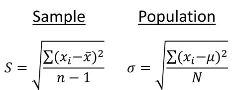 Formula Of Standard Deviation