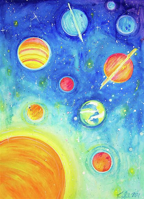 Solar System Watercolor at GetDrawings | Free download