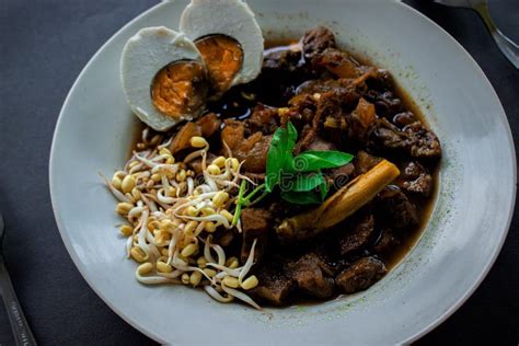 Rawon or Nasi Rawon/Rawon Rice is Traditional Indonesian Beef Black ...