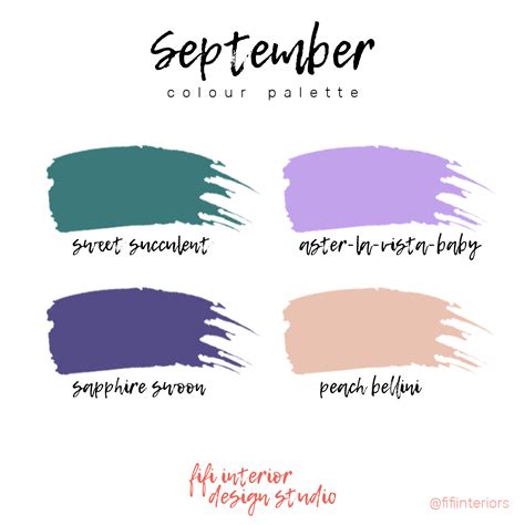 Colour Palette - September | September colors, Color mixing chart, Colour