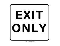 Exit Sign Coloring Page Coloring Pages