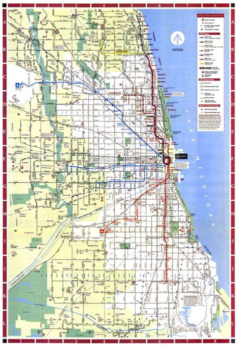 Chicago ''L''.org: System Maps - Route Maps | Chicago map, Route map ...