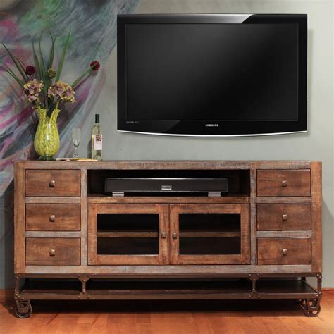 Rustic Wood TV Stand in TV Stands - Simple Ideas