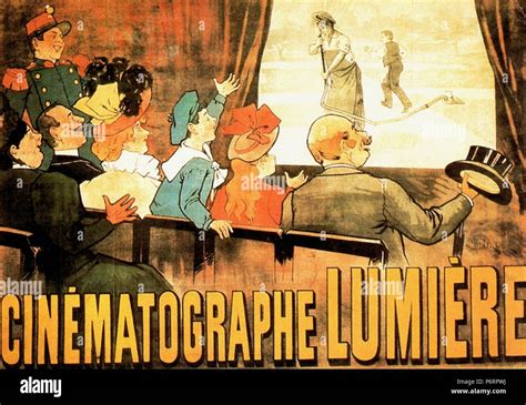 Cinematographe Lumière The poster advertising the Lumière brothers ...