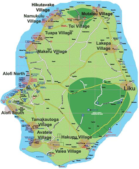 Niue Island Map - niue • mappery