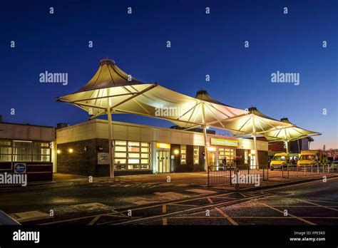 The entrance to the Emergency department at the Royal Preston Hospital ...