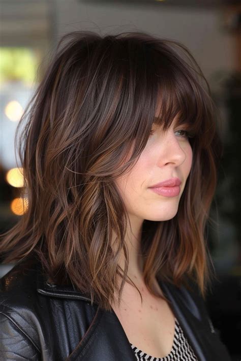 53 Popular Medium Length Hairstyles With Bangs in 2019