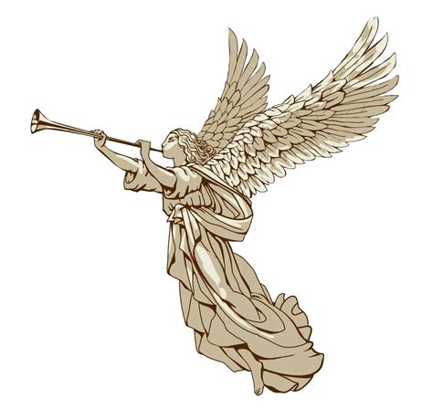 Trumpet Angel Illustration - Angel statue png download - 1024*966 ...