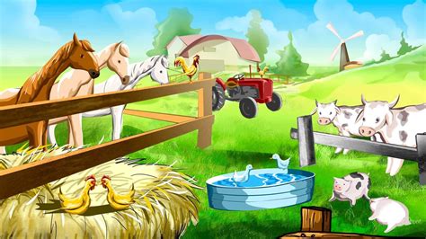 Download Artwork for Children Of Farm Animals Wallpaper | Wallpapers.com