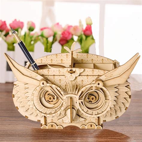 Robotime Rolife Owl Storage Box TG405 DIY Wood Art Craft Kit - Etsy ...