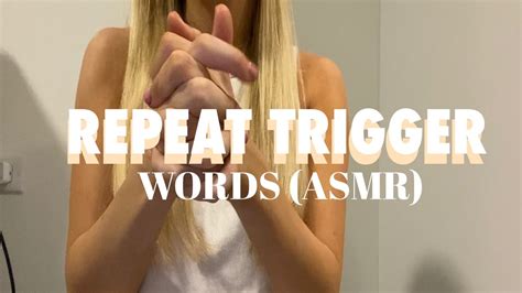 ASMR| Repeating Trigger Words - YouTube