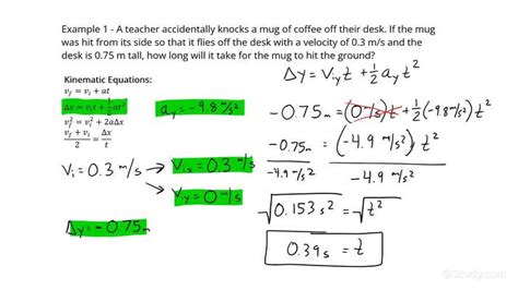 How to Solve for the Time Interval of a Projectile's Motion in 2 ...