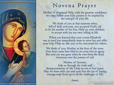 Novena Prayer - The RedemptoristsThe Redemptorists