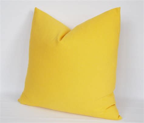 Solid Yellow Pillowdecorative Pillowthrow Pillowpillow - Etsy