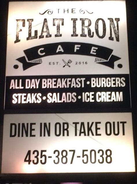 Menu at Flat Iron Cafe, Milford