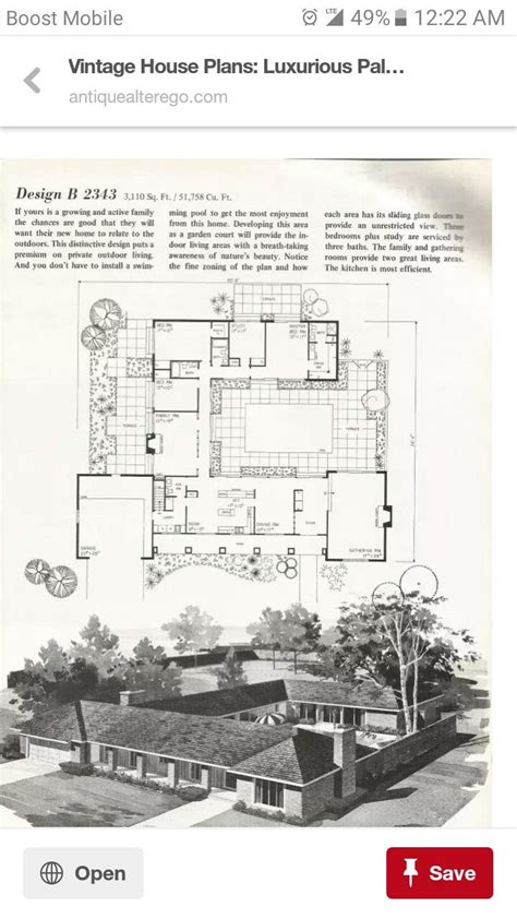 Animal kingdom house | Vintage house plans, Courtyard house plans ...