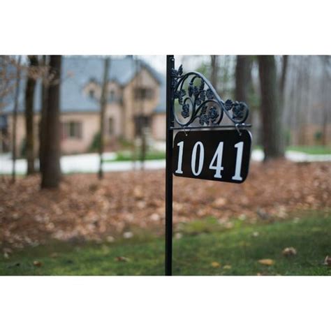 Address America Rose Design Double-Sided Reflective Yard Address Sign ...