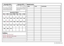 printable 2023 calendar with holidays and notes - free download ...