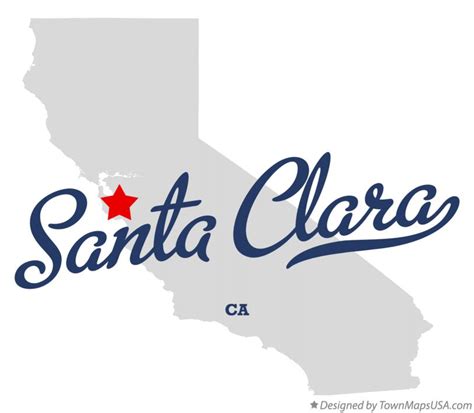 Map of Santa Clara, CA, California