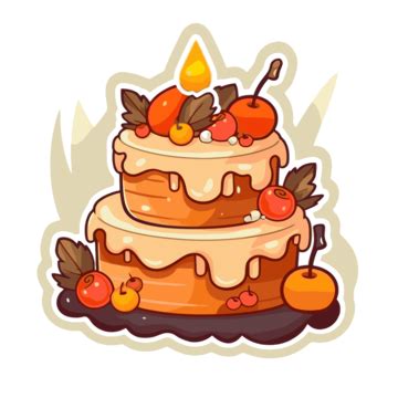 Fall Birthday Cake Clipart Images | Free Download | PNG Transparent ...