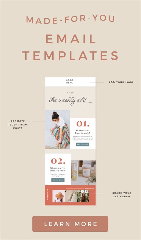 'Emily' Editable Mailchimp Email Template — Lindsay Scholz Studio ...