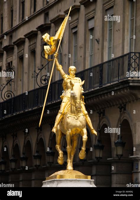 Statue of Joan of Arc Jeanne d'Arc the maid of Orleans in Paris Stock ...