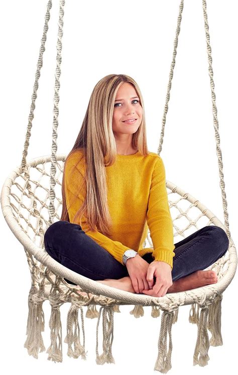 Amazon.com: Sorbus Hammock Chair Macrame Swing, 265 Pound Capacity ...