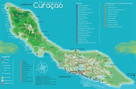 Curaçao hotel map - Ontheworldmap.com