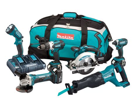 Makita LXT Cordless 18V 5Ah 6 piece Power tool kit DLX6072PT ...