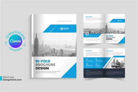 Corporate Bifold Brochure Design Canva Template