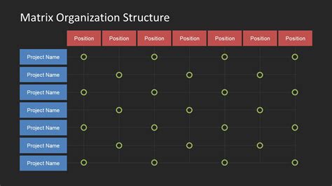 Matrix Organization Structure PowerPoint Template & Slides