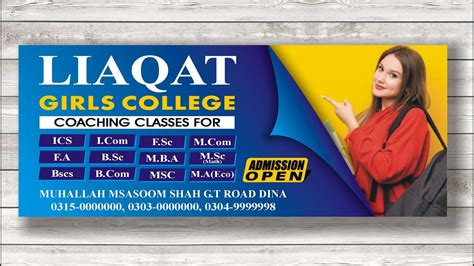 How to Make College Banner Design in CorelDRAW || Admission Open Flex ...